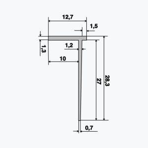 TEMPOLISTEL® B117 Väliseinän pääteprofiili - Image 2