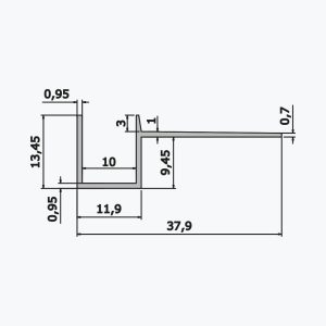 TEMPOLISTEL® A108 Onttosaumaprofiili - Image 2