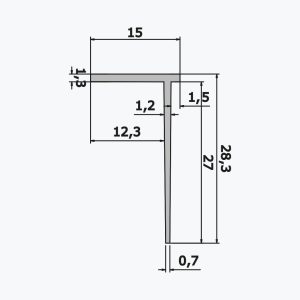 TEMPOLISTEL® A110 Väliseinän pääteprofiili - Image 2