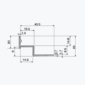 TEMPOLISTEL® A119 W-profiili alaslasketulle katolle - Image 2