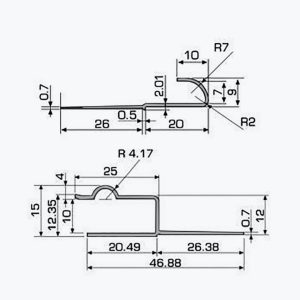 TEMPOLISTEL® A122 Liikuntasauma alaslasketulle katolle - Image 2