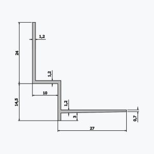 TEMPOLISTEL® A126 W-profiili alaslasketulle katolle - Image 2