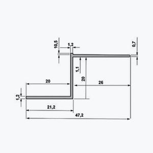 TEMPOLISTEL® A129 Onttosaumaprofiili - Image 2