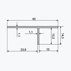 TEMPOLISTEL® A134 T-profiili - Image 2