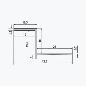 TEMPOLISTEL® B103 Onttosaumaprofiili BA 18lle - Image 2