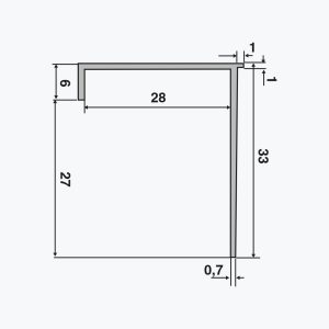 TEMPOLISTEL® B108 Kipsilevy-pääteprofiili BA25 - Image 2