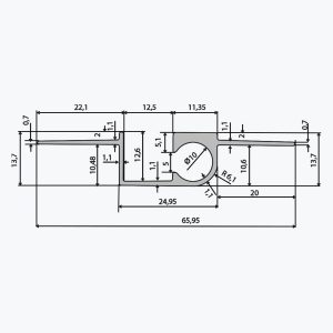 TEMPOLISTEL® B109 Tauluripustusprofiili väliseinään - Image 2