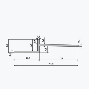 TEMPOLISTEL® B111 Taivutettava onttosaumausprofiili - Image 3