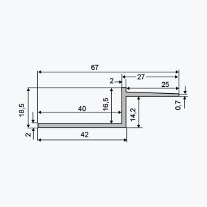 TEMPOLISTEL® B112 Onttosaumaprofiili - Image 2
