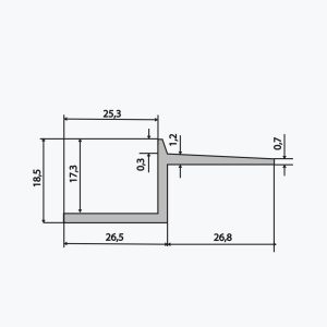TEMPOLISTEL® B114 Onttosaumausprofiili - Image 2