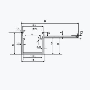 TEMPOLISTEL® B116 Litteä LED-profiili - Image 2