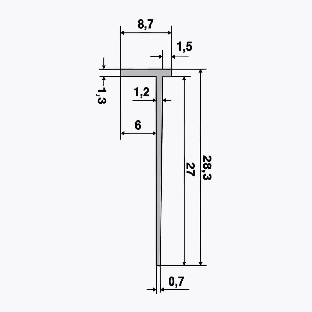 TEMPOLISTEL® B118 BA6-kipsilevyväliseinän päätyprofiili - Image 2