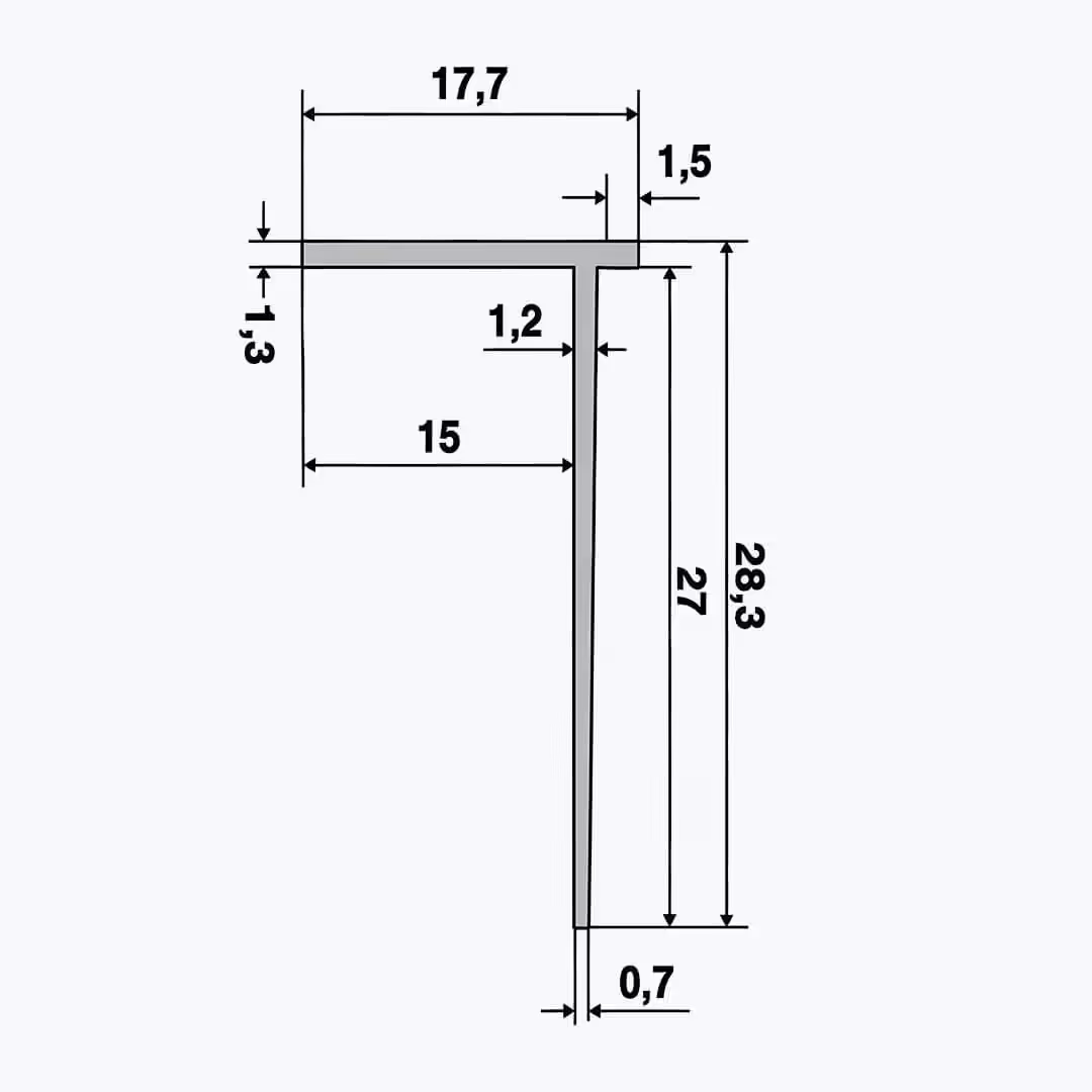 TEMPOLISTEL® B119 BA15-kipsilevyväliseinän päätyprofiili - Image 2